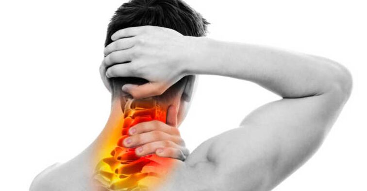 Neck and rear pain signs of osteochondrosis