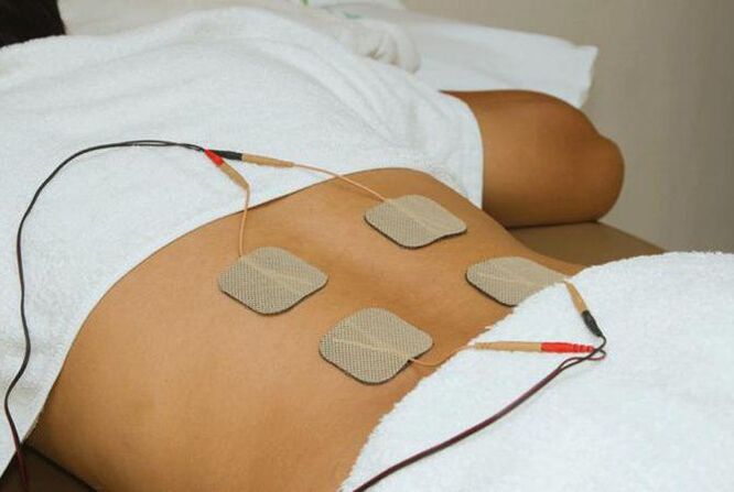 Electrophoresis to treat thoracic osteochondrosis